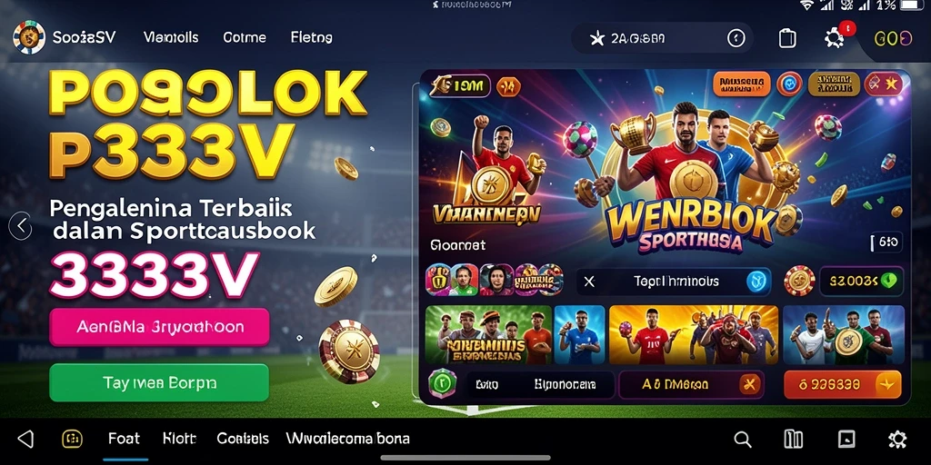 Tampilan gameplay taruhan olahraga yang menarik di 333V.