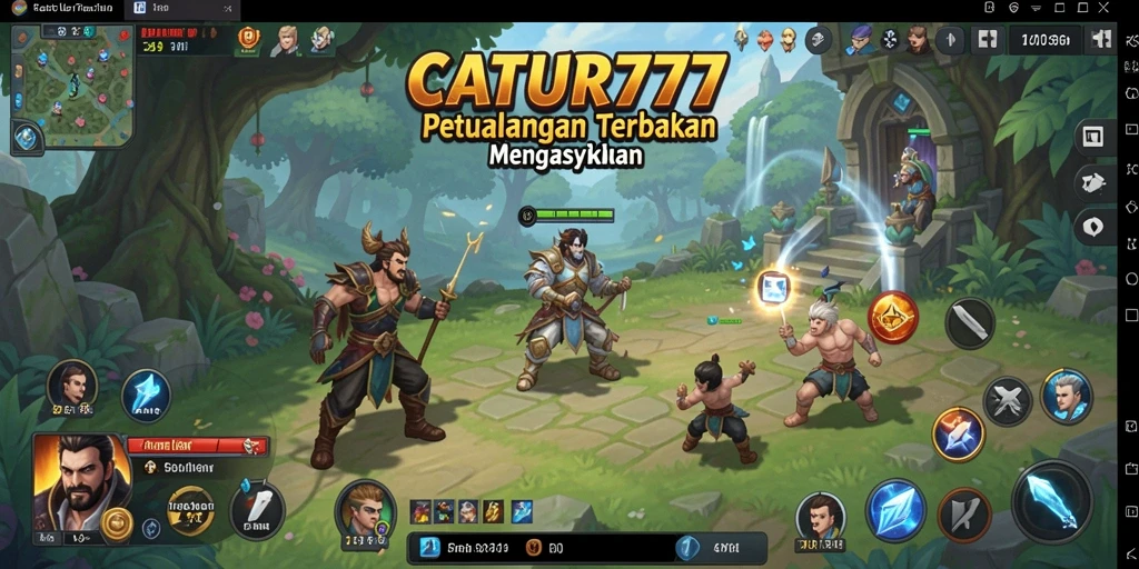 Tangkapan layar menunjukkan momen seru dalam dunia Open World CATUR777.