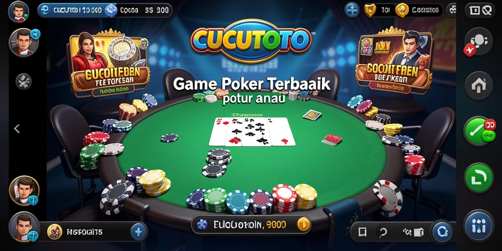 Screenshot gameplay CUCUTOTO menampilkan aksi Poker yang mendebarkan.