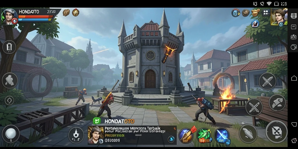 Screenshot utama HONDATOTO menampilkan aksi mendebarkan dalam permainan Tower Defense.